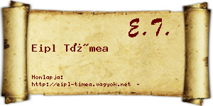 Eipl Tímea névjegykártya